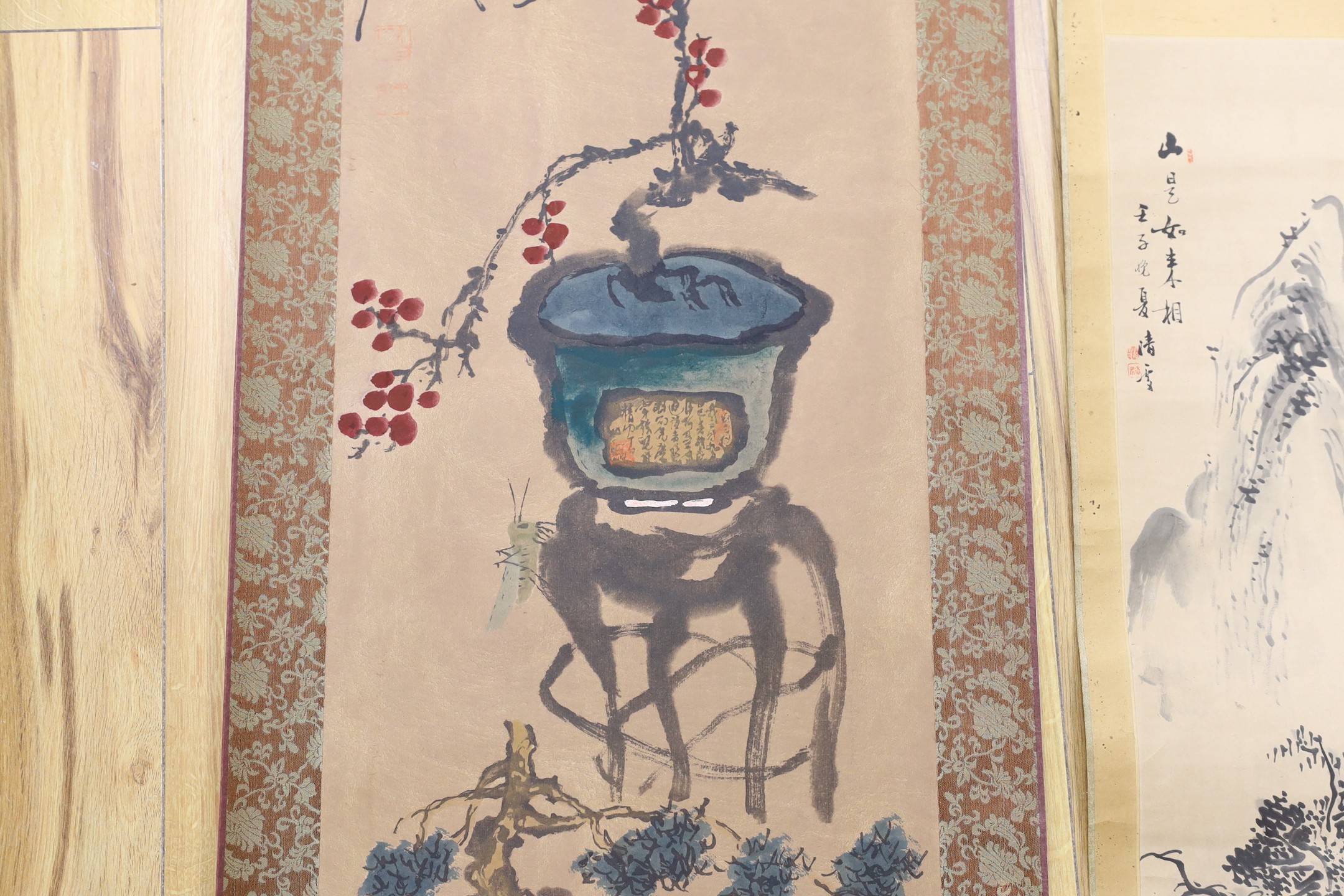 Two Chinese scroll pictures